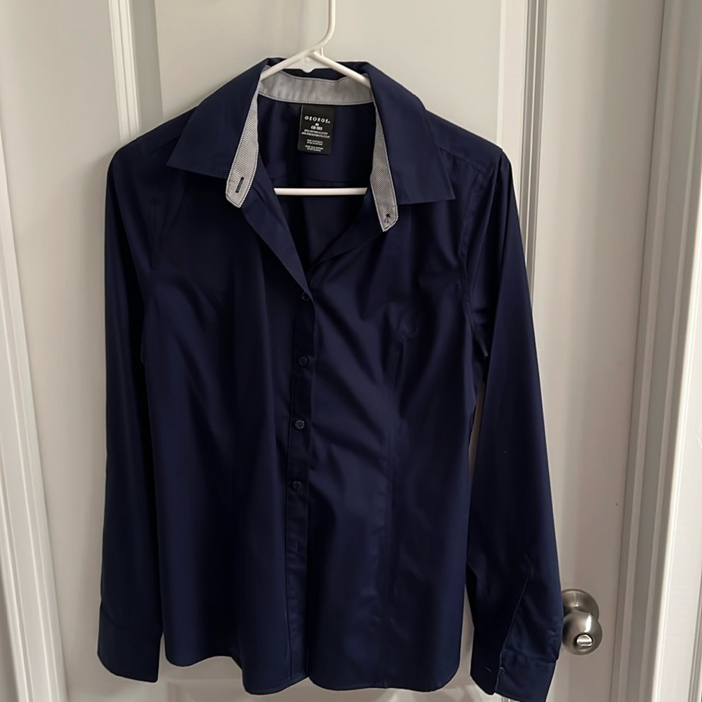 Medium Button Down Shirt-Navy
